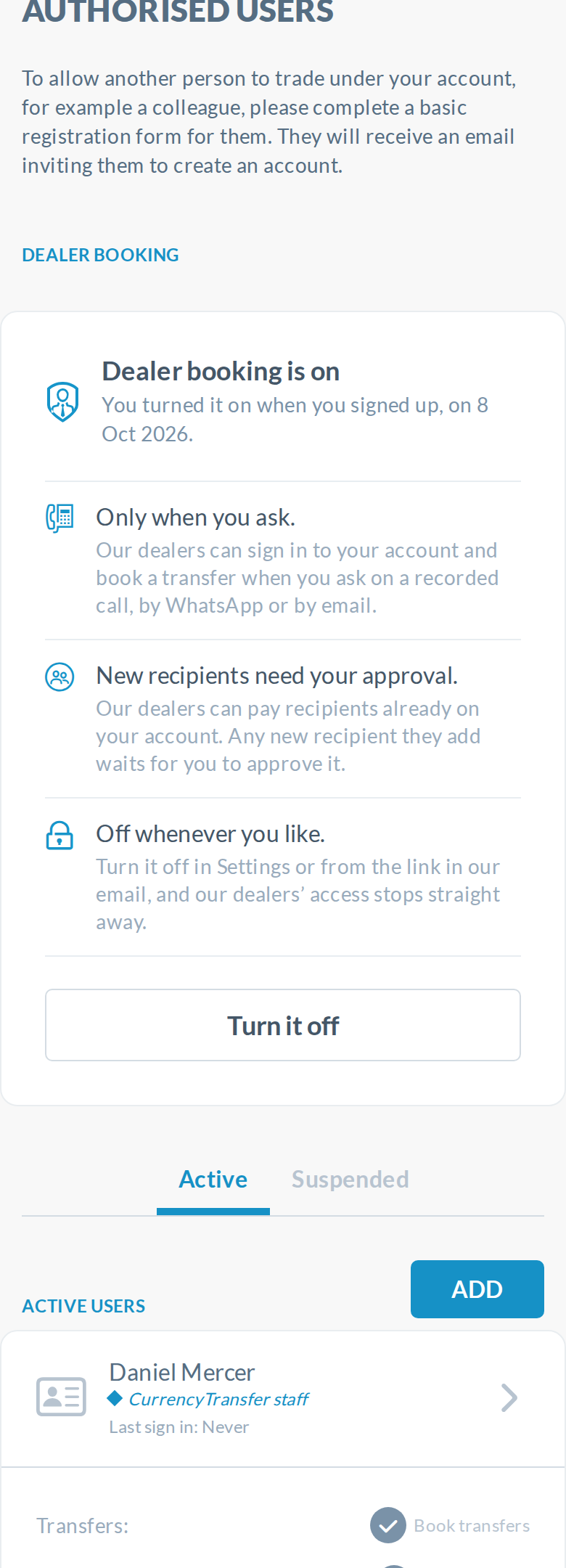 On, phone